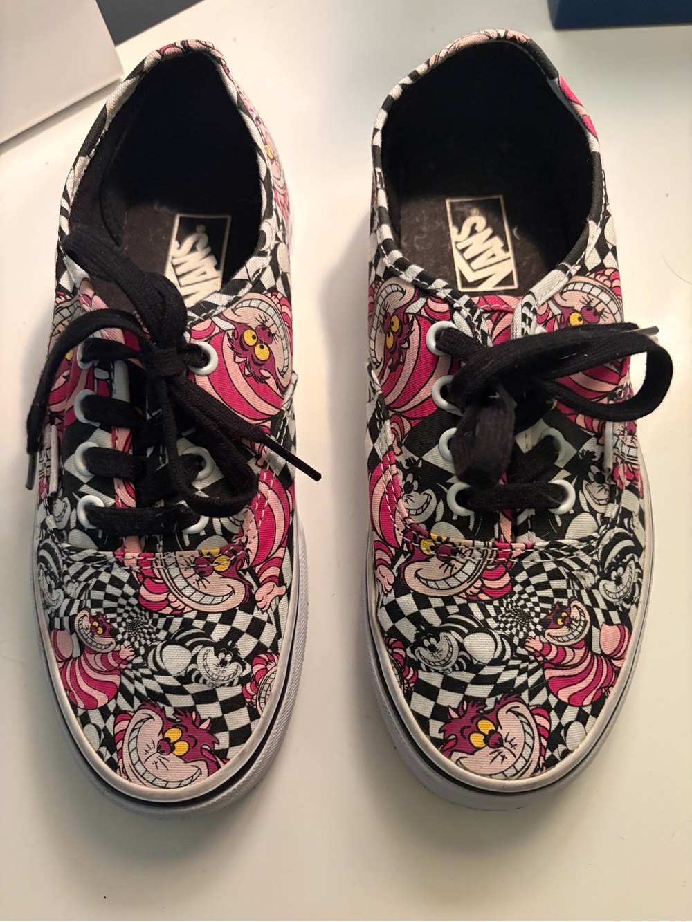 Vans Cheshire Cat Checkerboard Low-Top Sneakers - Pink/Black/White